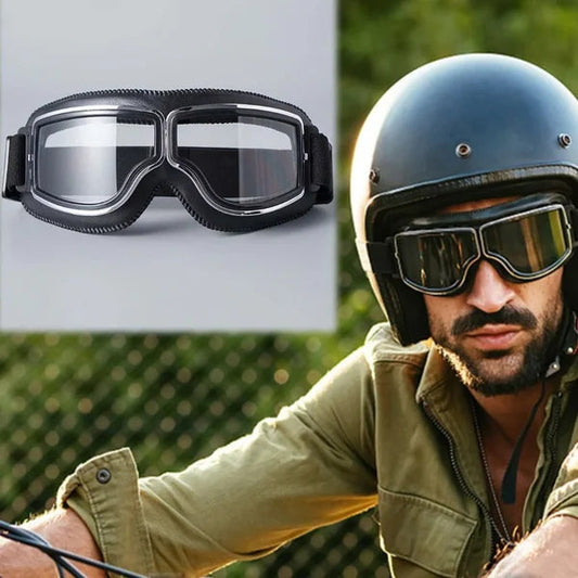 🏍️🛡️ OTG Vintage motoros szemüveg (szemüveg felett is viselhető) 👓