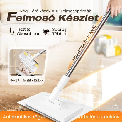 ⚡ Poroló Seprű 4 Kendővel: Söpör és Töröl – Raktáron! 🏠