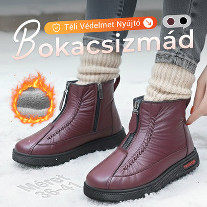 ❄️ 【EU36-41】Női Téli Meleg Cipzáras Bokacsizma 👢💕