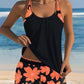 👙🏖️ Szexi Mintás Tank Top & Rövidnadrág Kétrészes Fürdőruha 🌞