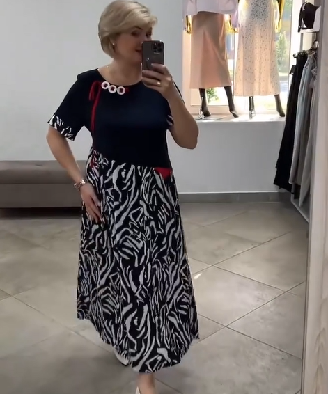 【M-4XL】👗Alkalmi patchwork ruha nőknek