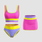 🏖️ Tavaszi újdonság: Színpompás Bikini – Színblokkos és Patchwork