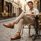👞 Elegáns Természetes Bőr Férfi Cipő: Kényelmes Mindennapi Viselet – Raktáron! ✨