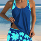 👙🏖️ Szexi Mintás Tank Top & Rövidnadrág Kétrészes Fürdőruha 🌞