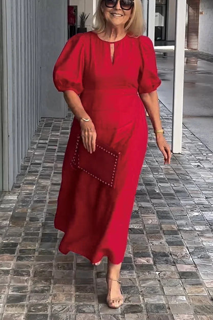 🎉 Egyszínű pamut és lenvászon ruha