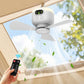 💖 Újratölthető mennyezeti ventilátor LED-es lámpákkal – Hűvös és világos bárhol ✨