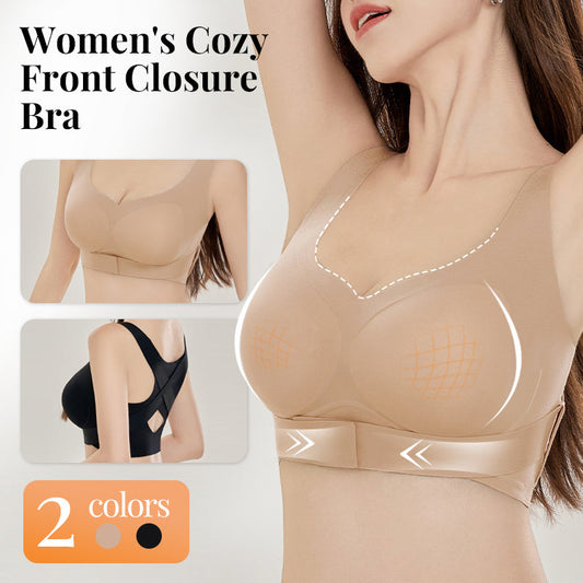 【S-XL】💕Női Cozy Seamless Push Up melltartó elülső rögzítéssel