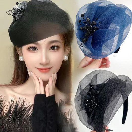 Vintage Organza Fejdísz Fejpánt