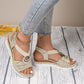 👡Női Divat Nyitott Sarokú Wedge Sandálok