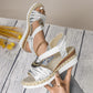 👡Női Divat Nyitott Sarokú Wedge Sandálok