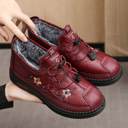 👟【EU35-43】🔥 BŐR SZŐRME LOAFERS NŐI LOAFERS IDŐSEBB NŐKNEK PUHA MELEG