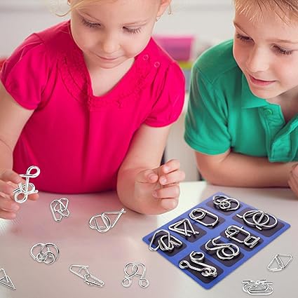 🧠 IQ Toys oktatási intellektuális játékok, fém fejtörők Brain teaser