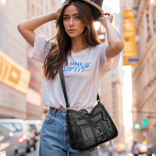 ✨Retro stílusú nagy kapacitású puha bőr női kézitáska