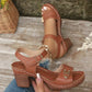 【EU 36-43】👡Nyári női Chunky Magassarkú szandálok