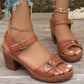 【EU 36-43】👡Nyári női Chunky Magassarkú szandálok