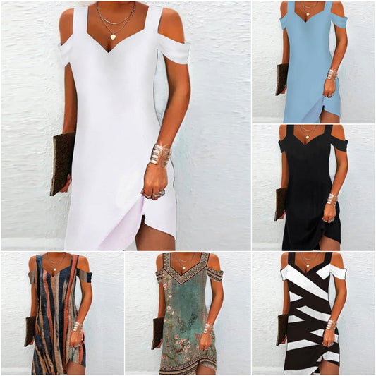 Women's Casual Comfortable V-Neck Dress