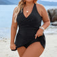 Női Plus Size Halter nyakú egyrészes fürdőruha