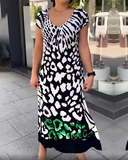 💖✨[S-3XL]🌸Alkalmi rövid ujjú ruha nyomtatással