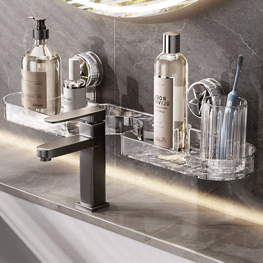 Multifunkcionális polc tapadókorongokkal a falra fúrás nélkül történő rögzítéshez