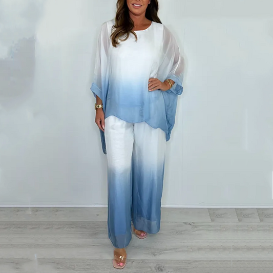 Mesh Mix Dip Dye Loose Flowy felső és nadrág szett🌺