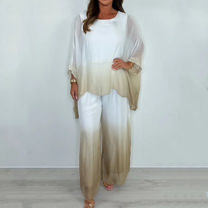 Mesh Mix Dip Dye Loose Flowy felső és nadrág szett🌺