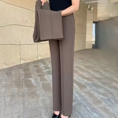 🔥Forró Eladó 49% 0FF🔥Női alkalmi magas derekú egyenes szárú nadrágok