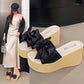 Női Bowknot platform szandál