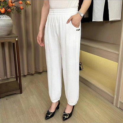 【M-XL】👖Női hűvös légáteresztő laza alkalmi nadrágok