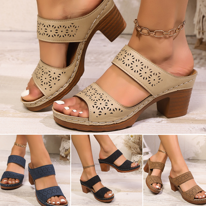 Női Kényelmes Slip-on Wedge Szandál