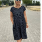 👗Casual nyomtatott zsebes ruha nőknek