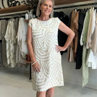 👗Casual nyomtatott zsebes ruha nőknek