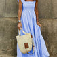 Singing Solo Multi kockás Smocked Bust Maxi ruha