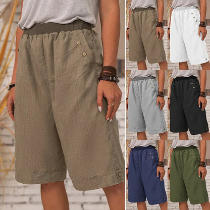 Női laza, zsebes rövidnadrág