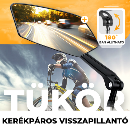 🚴Univerzális kerékpáros visszapillantó tükör – Biztonságos hátsó kilátás és egyszerű felszerelés a kormányra