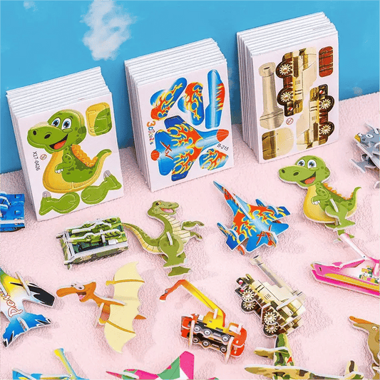 🧩 Fejleszd a Képzelőerőt: 3D Rajzfilm Puzzle Készlet – 25 Darabos Kreatív Csomag! 🦗