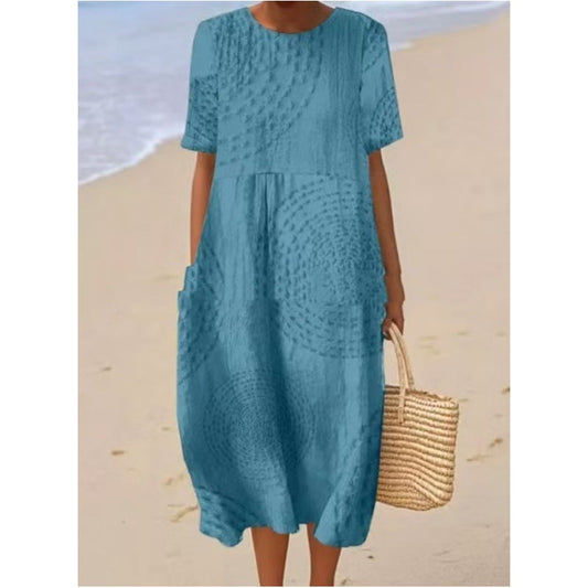 ✨Női alkalmi laza laza midi ruha