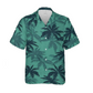 Férfi trópusi mintás ing és rövidnadrág