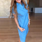Women's V-Neck Short Sleeve Denim Casual Dress