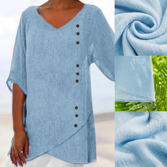 Női laza V-nyakú felső