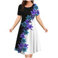 🔥 (S-4XL) 👗🌺 Női alkalmi nyomtatott rövid ujjú ruha