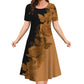 🔥 (S-4XL) 👗🌺 Női alkalmi nyomtatott rövid ujjú ruha