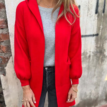 Női könnyű kapucnis középhosszú kabát