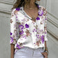Women's Printed Long Sleeve Button Down Shirt