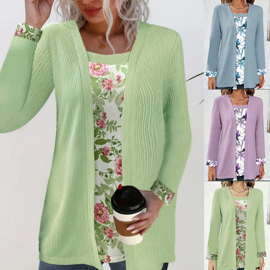 Női alkalmi divatos patchwork felső