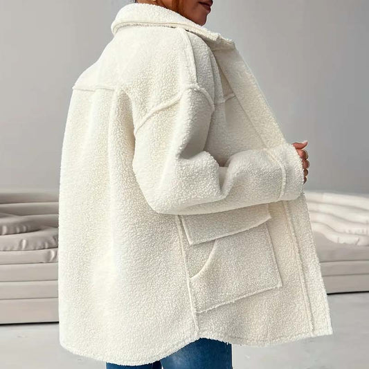 Női alkalmi egyberészes termikus hajtókás kabát