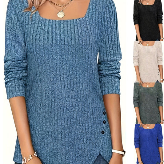 Women's Knit Square Neck Sweater