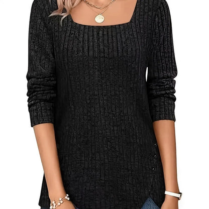 Women's Knit Square Neck Sweater