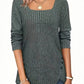 Women's Knit Square Neck Sweater