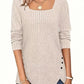 Women's Knit Square Neck Sweater