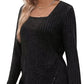 Women's Knit Square Neck Sweater
